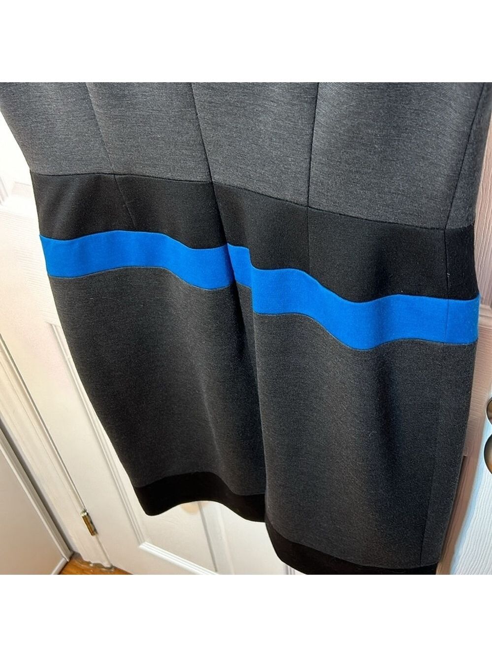Anne Klein colour block cap sleeve midi career dress Size 8 - Picture 8 of 9